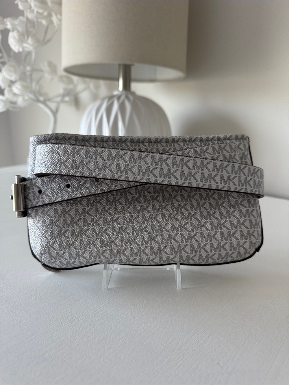 Michael Kors Gray Signature Belt Bag - Picture 2 of 6